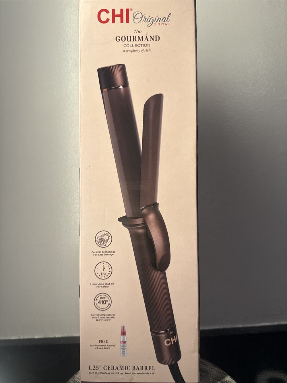 CHI Ceramic Curl iron 1.25" Chocolate - The Gourmand Collection